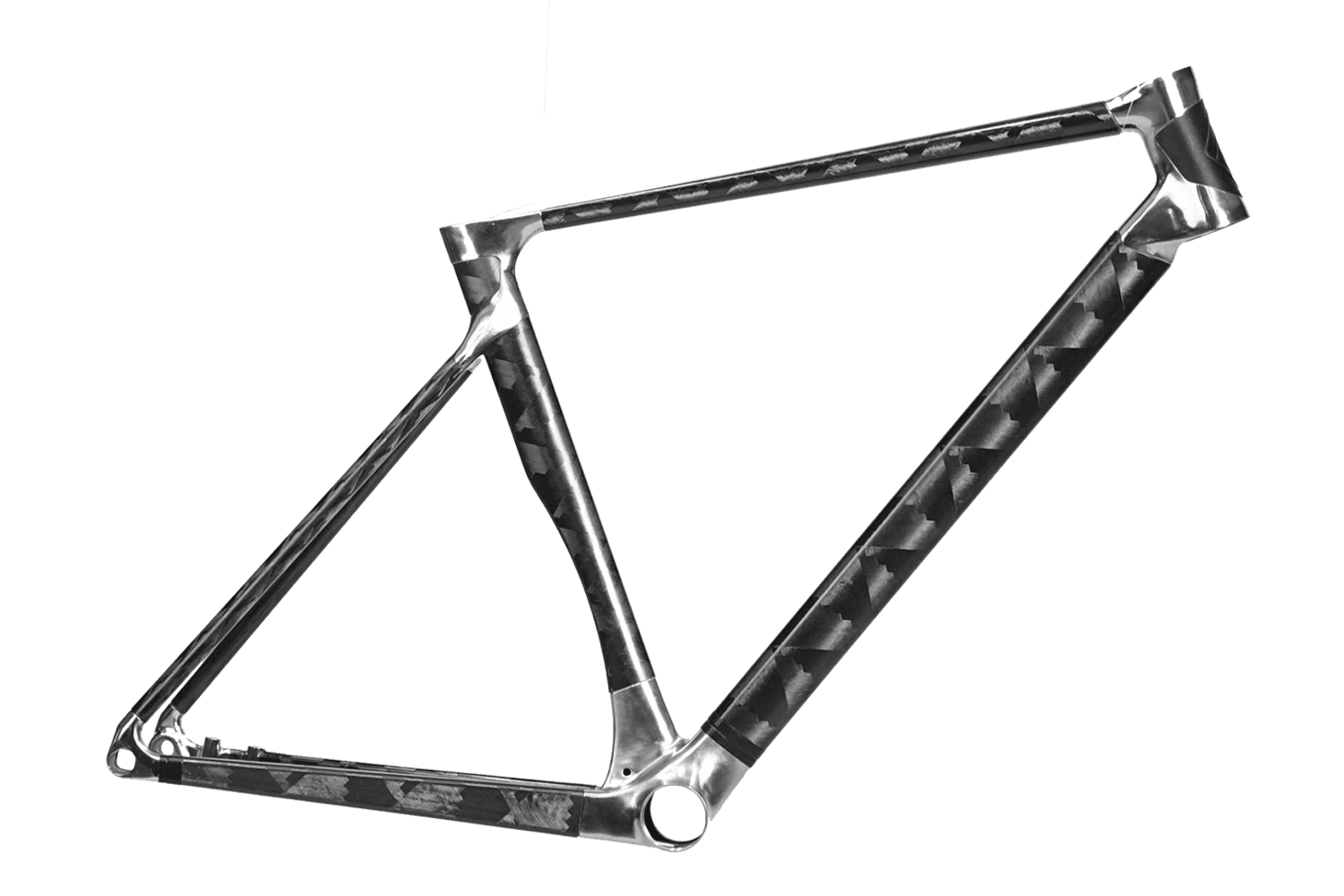 3D-printed titanium joint with T1100 carbon tube